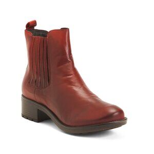 MIZ MOOZ Red Made In Portugal Leather Cristin Booties